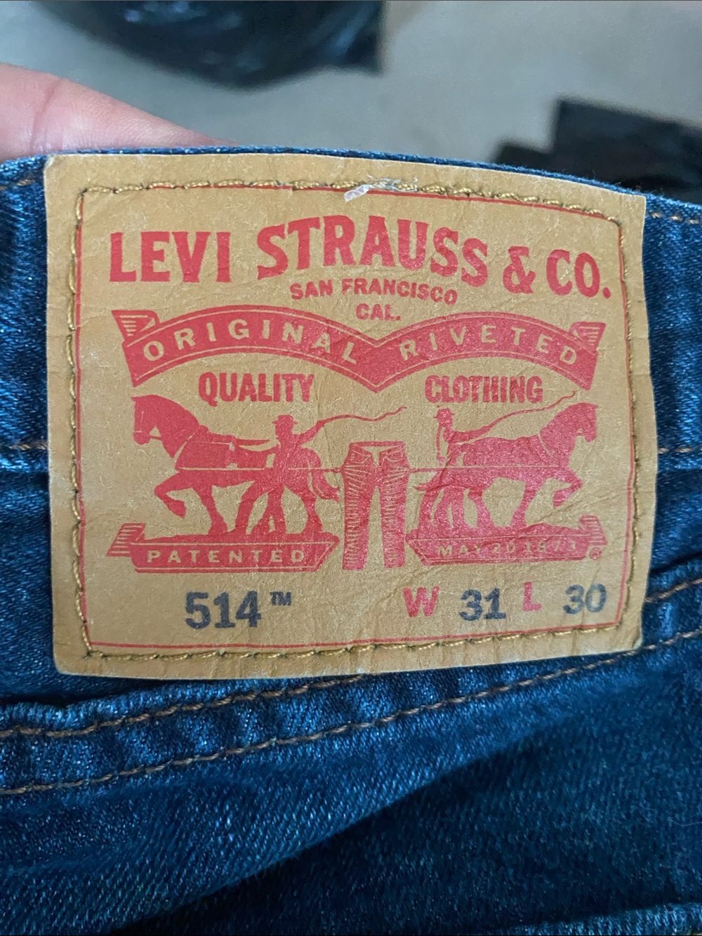 Levi's Men's 514 Straight Jeans in Dark Blue Denim